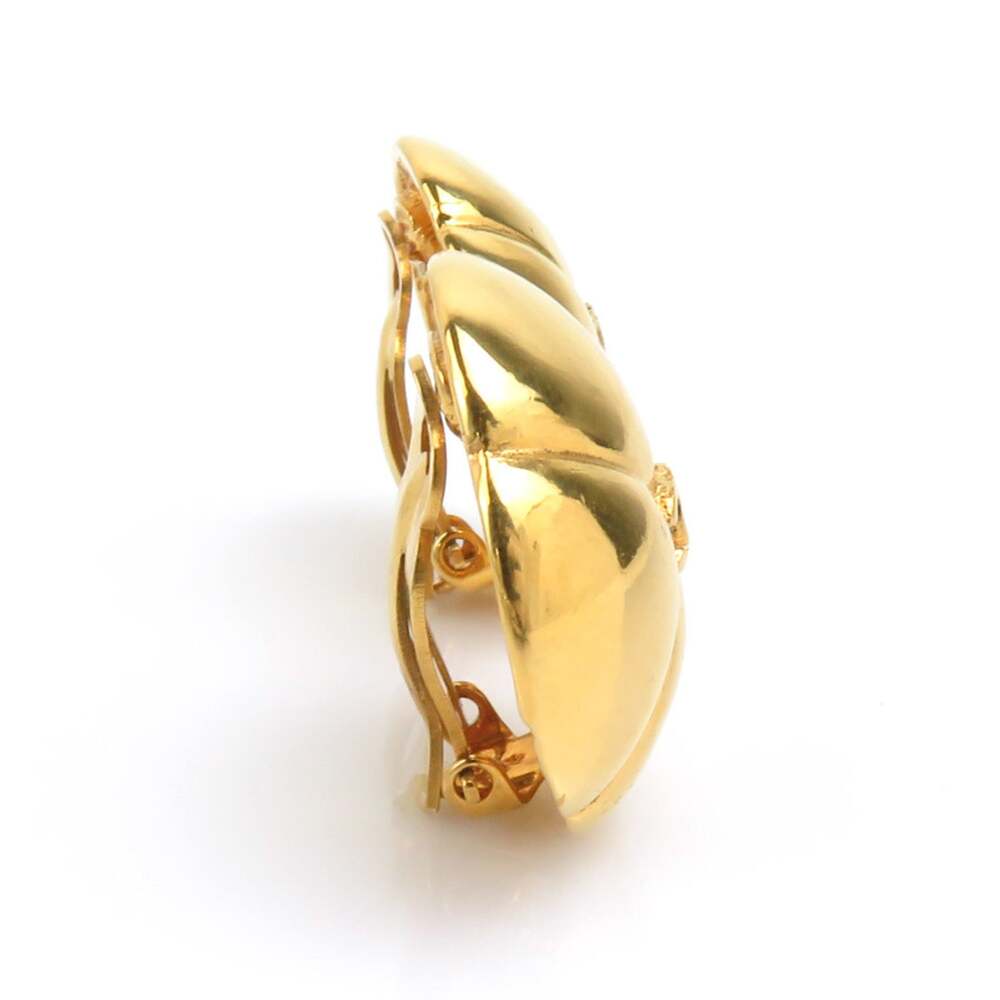 Chanel Cc Logo Clip-On Earrings Gold- #244041C56B - Picture 2 of 9